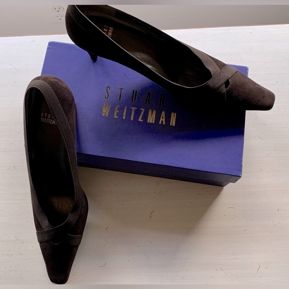 Stuart Weitzman-NWOT-Midlogic Cola Suede-Brown-10.5 N